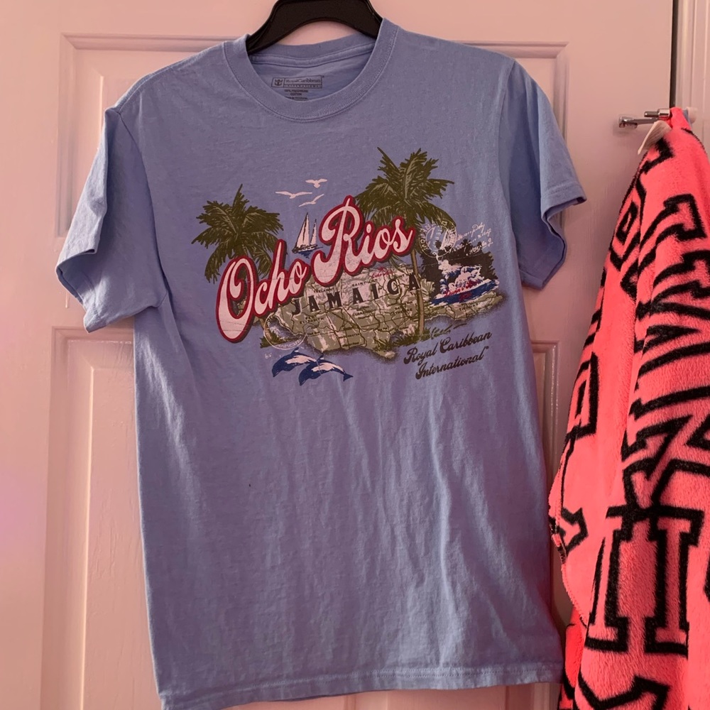 Baby blue “Ocho Rios Jamaica” graphic tee